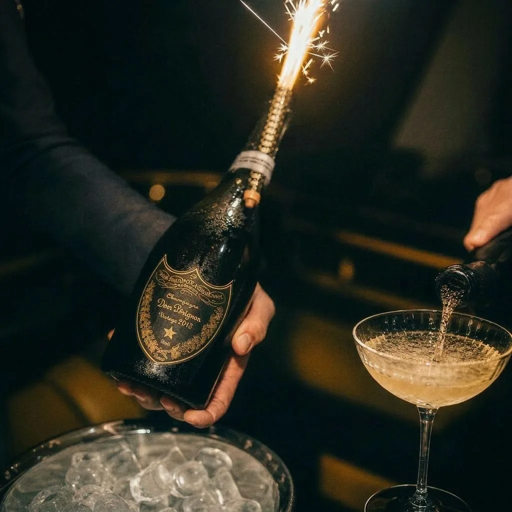 Bottle service close-up